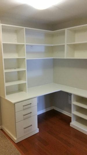 White Built-In Desk Closet Outfitters